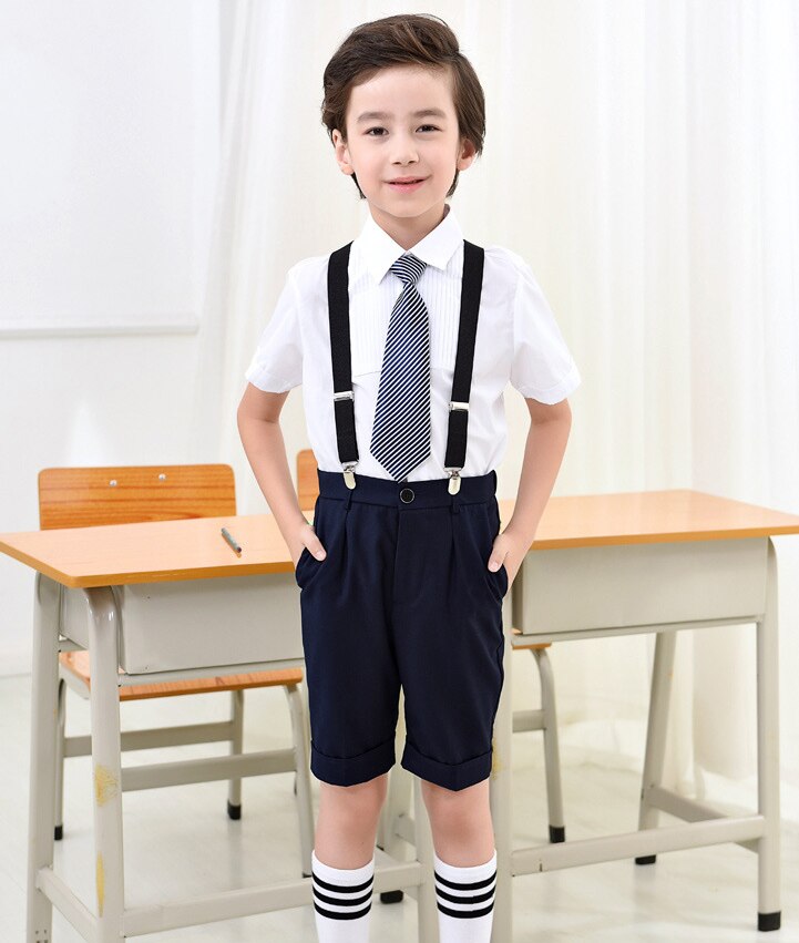 Zomer Jongens Meisjes Witte Shirts Formele Katoen Korte Mouw Schooluniform voor Kinderkleding 8 10 12 14 Jaar Vestidos