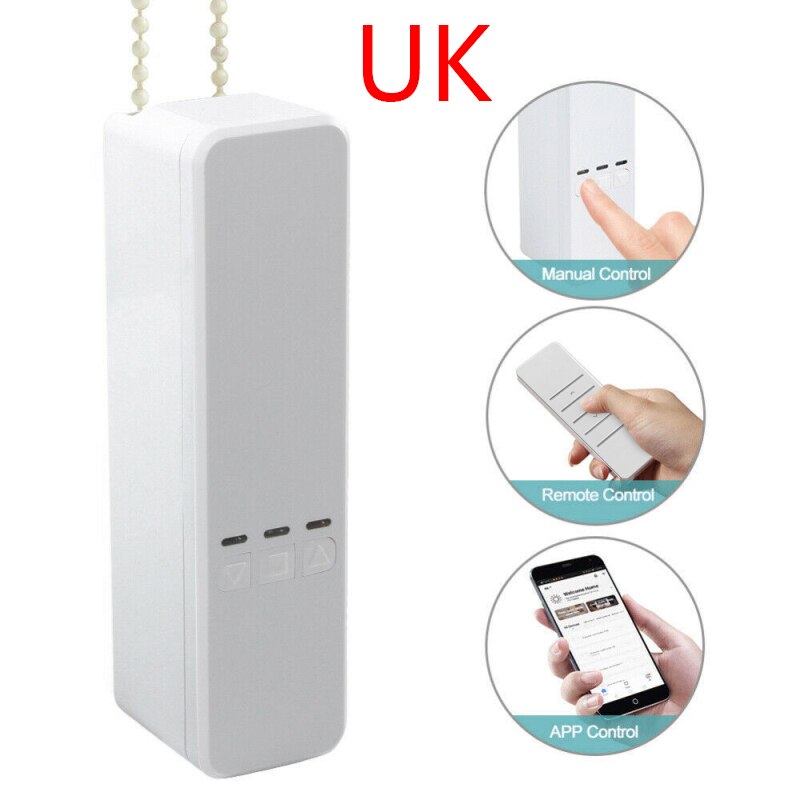 Smart Motorized Chain Roller Blinds Automation Kit Remote Control Control Via Tuya/Alexa/Google/Wifi/Smart Life Shutter Motor: UK