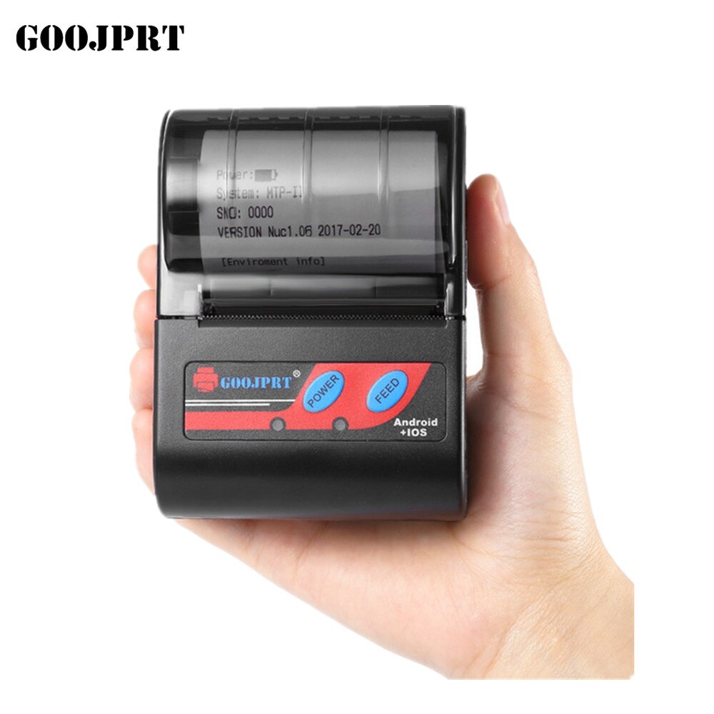 Goojprt håndholdt bluetooth termisk kvitteringsprinter mobil mini 58mm bærbar printer usb billet printere til android ios system