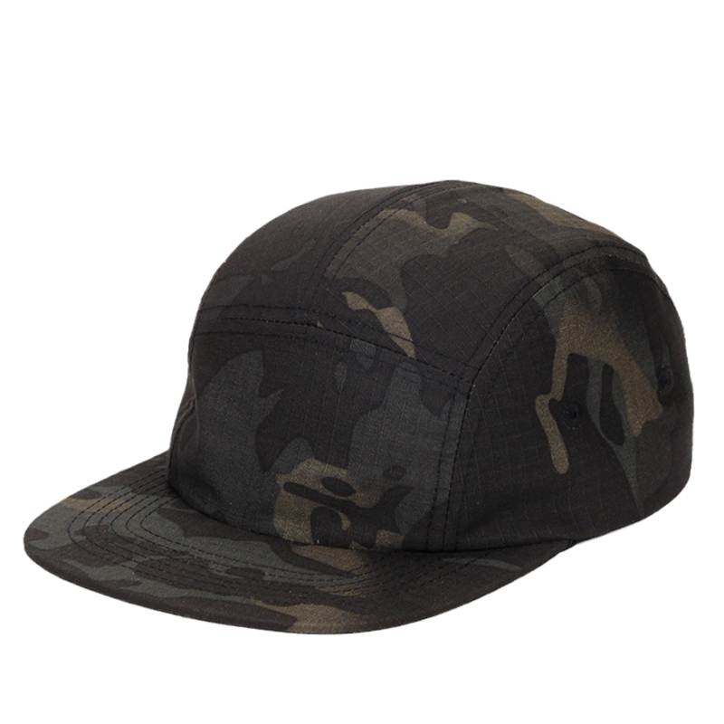Camouflage-sonnenkappen für herren , 5- panel-cap aus cordura, nyco baseballkappen, unstrukturierte ripstop-caps, ideal zum campen, laufen, wandern und für den campingurlaub, snapback-mütze: M / Tarnung