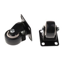 Conjunto de 8 peças rodízios giratórios freio para carrinhos móveis cadeiras de rodas 1.5 black black preto