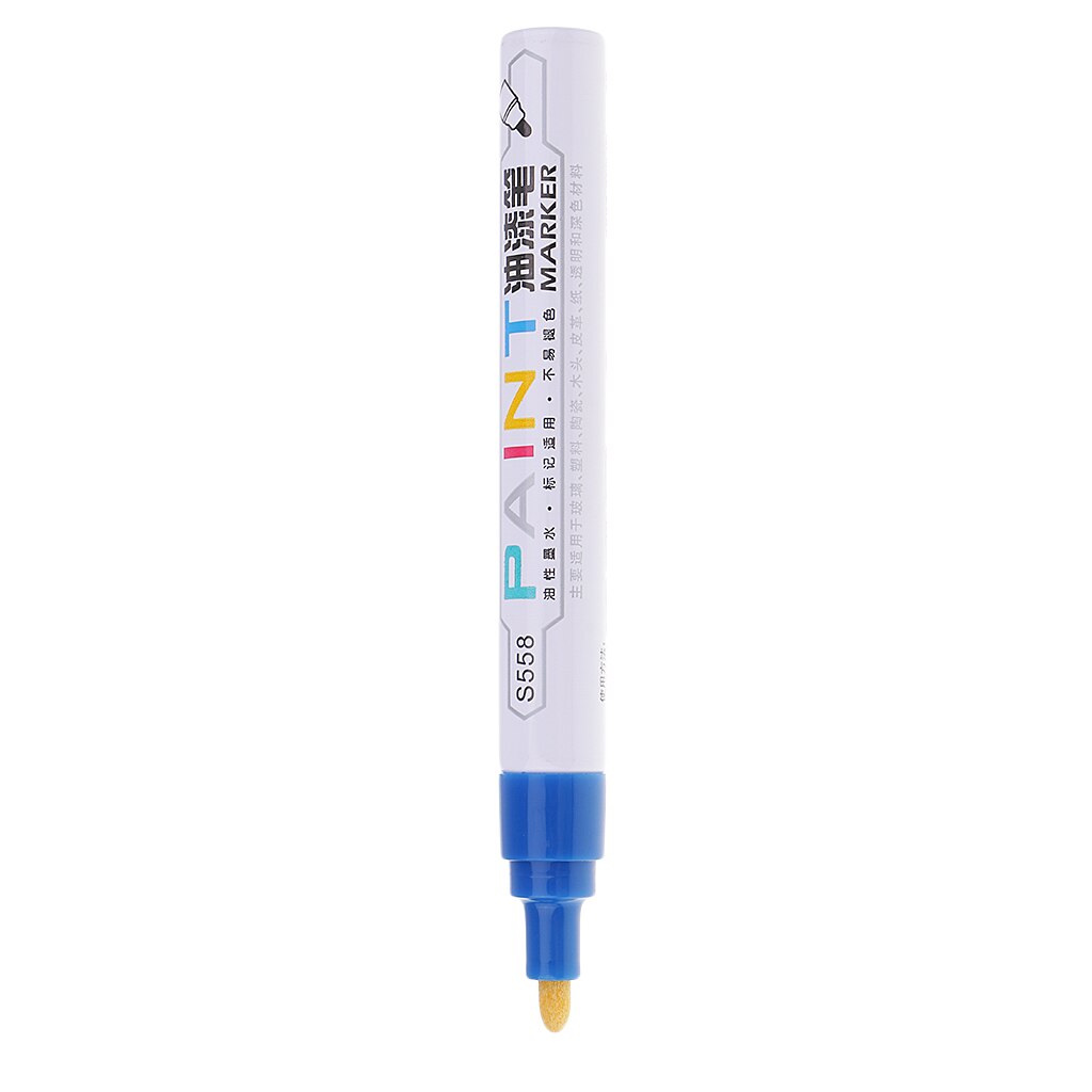 Farbe Marker-dauerhaft Ölfarbe Stifte für Jede Oberfläche-Stoff, Glas, kunststoff oder Holz, Metall, Felsen, Gummi, Glas: Blau