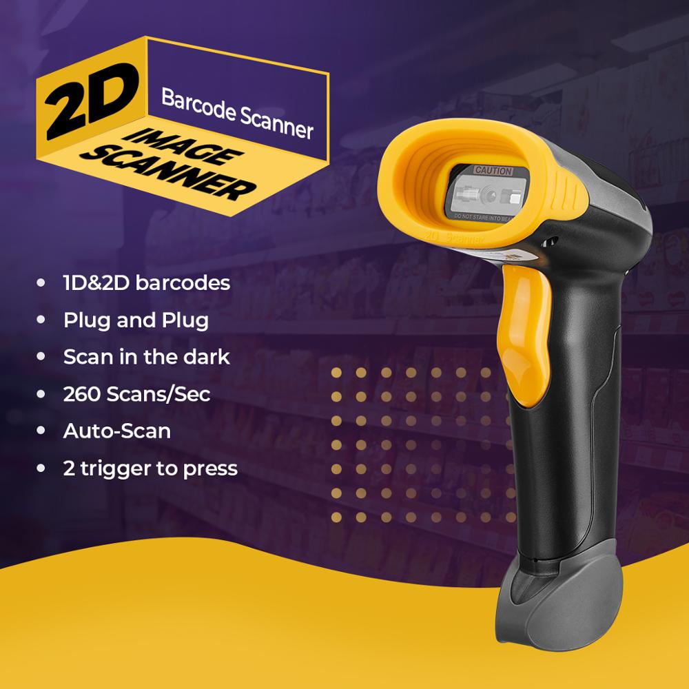 ISSYZONEPOS I2DBC048 Handheld 2D Barcode Scanner CMOS Barcode Reader 1D 2D Bar Code Reader For Mac Windows Linux