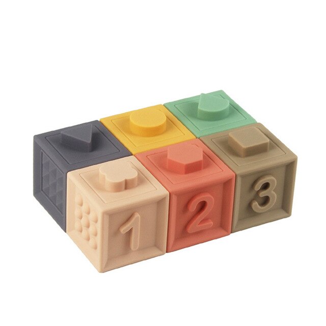 Aenses-juego de bolas de goma de tacto suave para bebé, Set de 6 uds. Con textura para desarrollar la actividad del bebé: TJ023 6Pcs