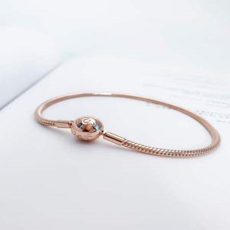 Panjia rose gold round head soft snake bone base chain