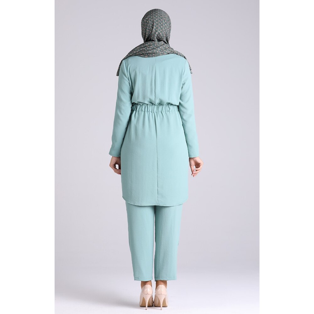 Aerobin Stof Tuniek Broek Dubbele Hijab Pak 2022 Seizoen Zomer Trend Abaya Moslim Jurk Vrouwen Kaftan Open Abaya Lange Jurk afri