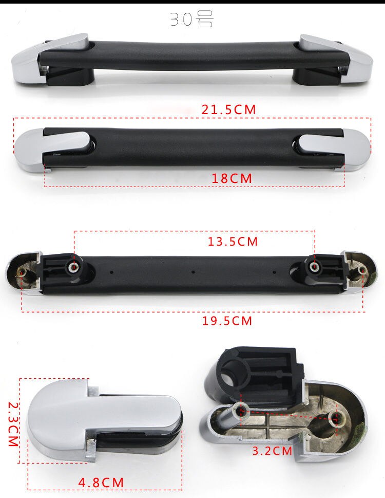 B014-B030 Replacement Suitcase Luggage Handle Grip Spare Fix Holders Box Pull Carry Strap Luggage Repair Accessories: B030