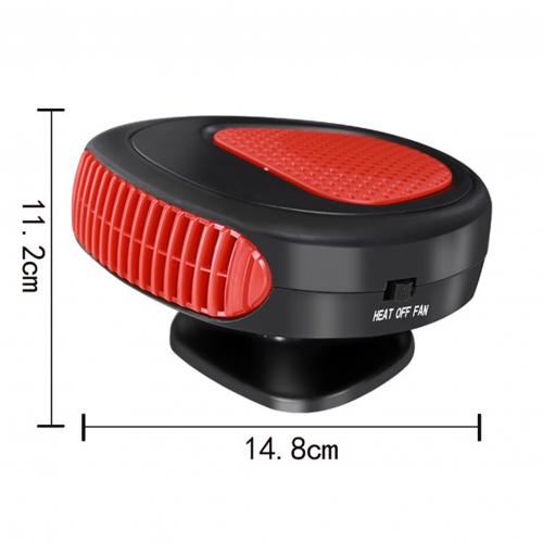 150W 12V Car Heater Electric Heater Heating Fan Portable Dryer Windshield Demister Defroster Auto Electric Heater: Black red