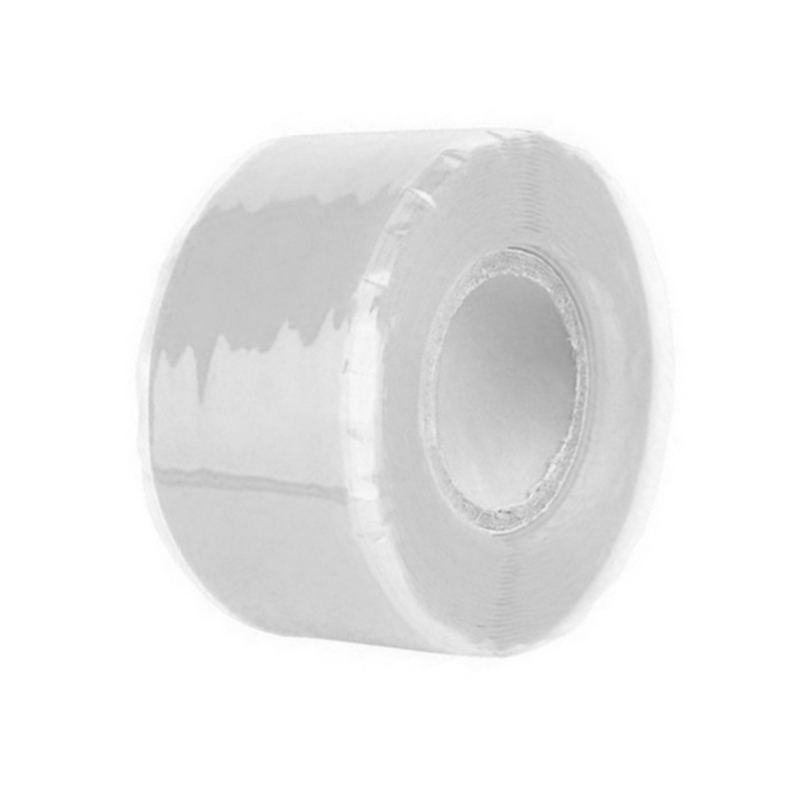 1 Stück wasserdichtes Silikon Leistung Reparatur Band Verbindung Rettung Selbstverschmelzender Schlauch Hochtemperaturbeständiges Isolierband: Weiß / 3M