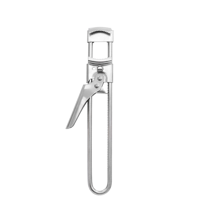 Abridor de latas ajustable, abridor de tarros de acero inoxidable antideslizante, abridor de latas con tornillo que ahorra trabajo, accesorios de cocina, herramientas