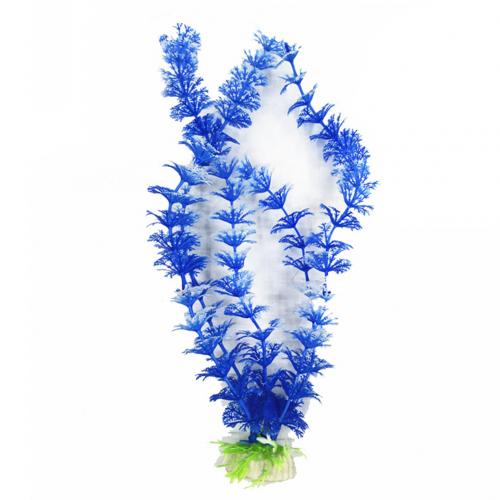 Plantas acuáticas artificiales que brillan en la oscuridad, acuario, decoraciones para acuarios, suministro de decoraciones para el hogar: Blue White