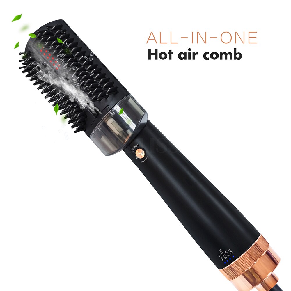 Steam Hair Straightener Brush Infrared Steam Blow Dryer Comb Vapor Hair Blower Brush Straightening Brush and Hair Dryer