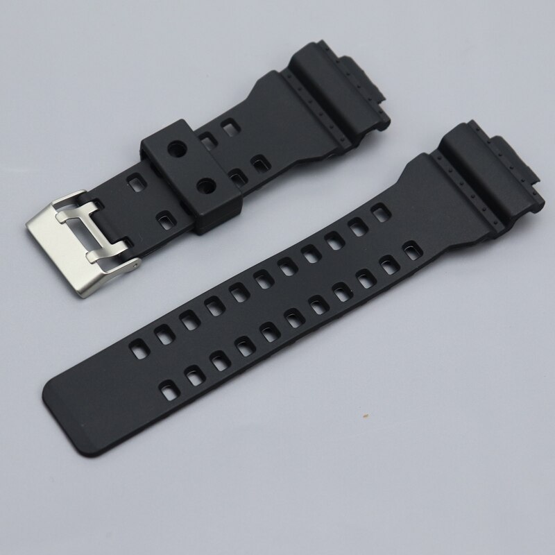 16mm Siliconen Horlogeband voor Casio G-Shock GA-110 GA-100 GA-120 Effen kleur Rubber Waterdichte Mannen Horloge Band Strap voor ga700 400: GREEN BLUE