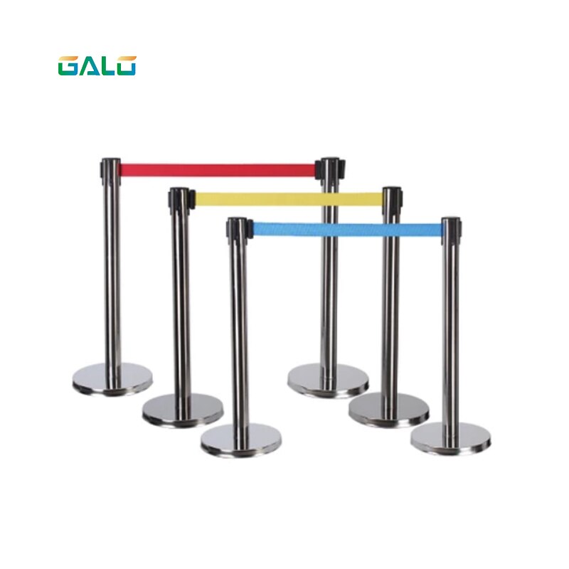 3meters Stainless Steel Warning Line Traffic queue barrier post Crowd Control Barrier 2pcs a Pair for