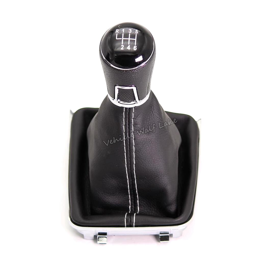 For VW Golf 7 Golf MK7 A7 GTI GTD R Car-Styling 5 Speed 6 Speed Car Stick Gear Shift Knob Leather Boot