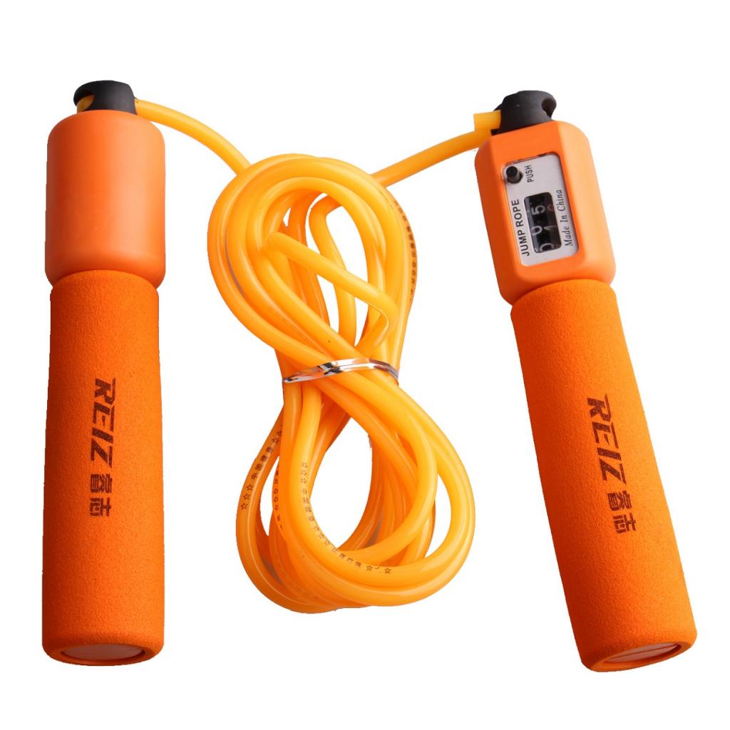 Adjustable Jump Rope Crossfit with Automatic Counter Sports Workout Fitness Skipping Cord for Men Women Counting Jump Skip Rope: Orange