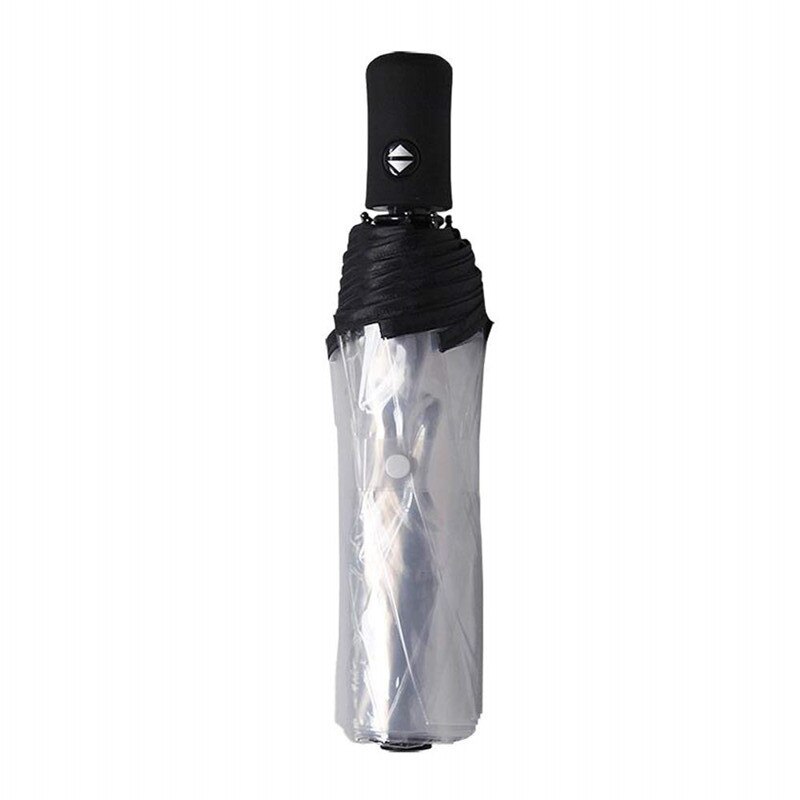 Transparent Umbrella Rain Women Cherry Blossom Mushroom Sakura Ladies Clear Umbrellas Women Cute Flower Paraguas Trasnparente: Black