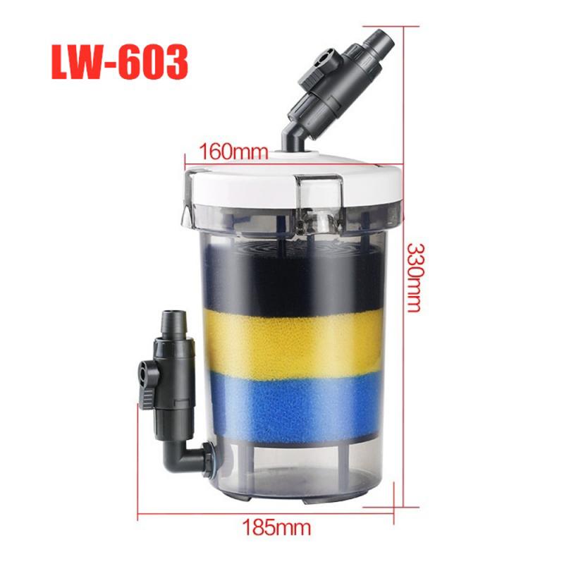Fish Tank Filter Aquarium Bucket Water Pump With Regulating Valve External Silent Filter Air Pump Canister Aquarium Accessories: LW-603