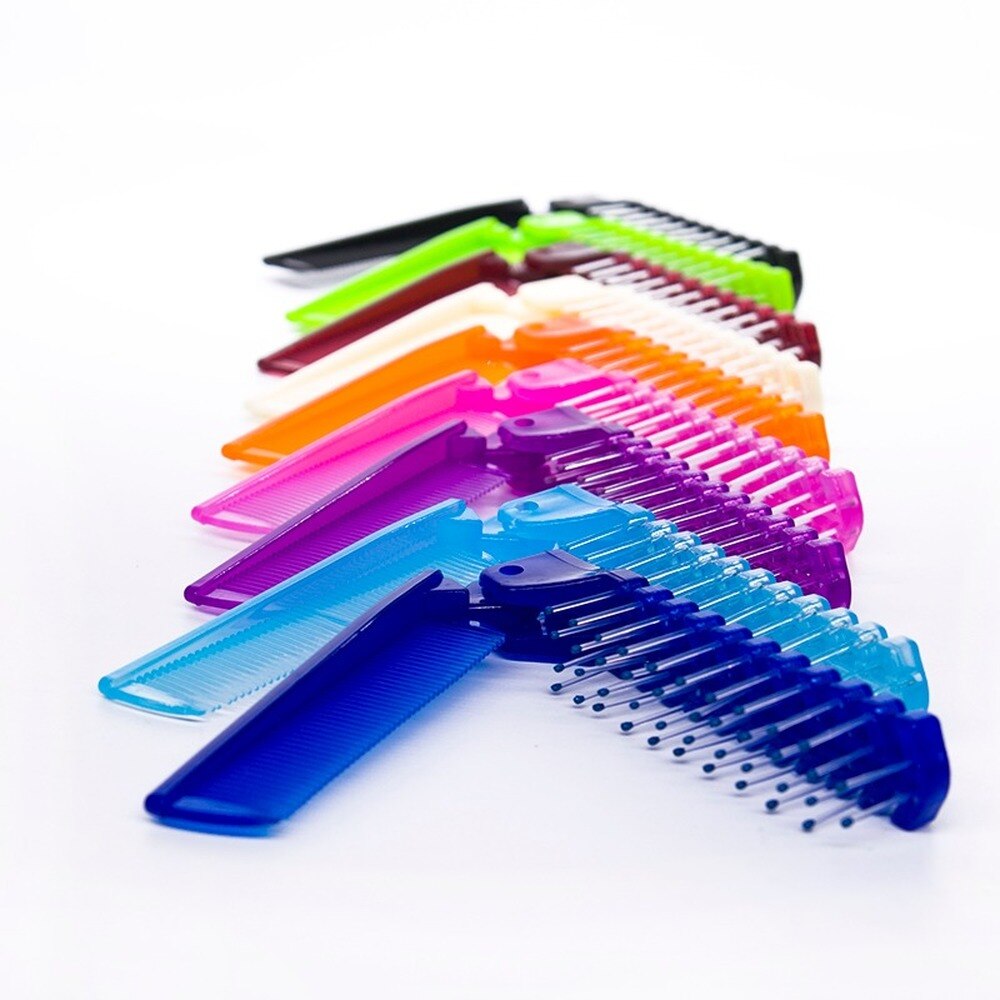 Peines antiestáticos plegables para el cabello, peine de viaje portátil para desenredar el pelo, cepillo para el pelo, cepillos para el pelo, peine de masaje, herramientas de estilismo para el cabello, 1 ud.