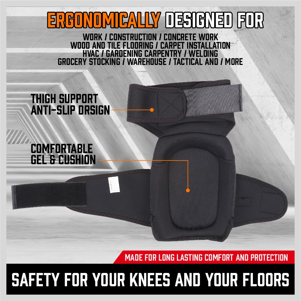 HORUSDY Gel Knee Pads for Work Construction, Gardening, Cleaning, Flooring and Garage - Heavy Duty Support Knee pads