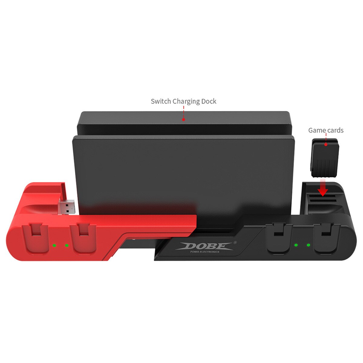 Voor Nintendo Switch Charger 4 Poort Joycons Controller Gamepad Opladen Dock Station Switch Console Houder Charger 8 Game Slots