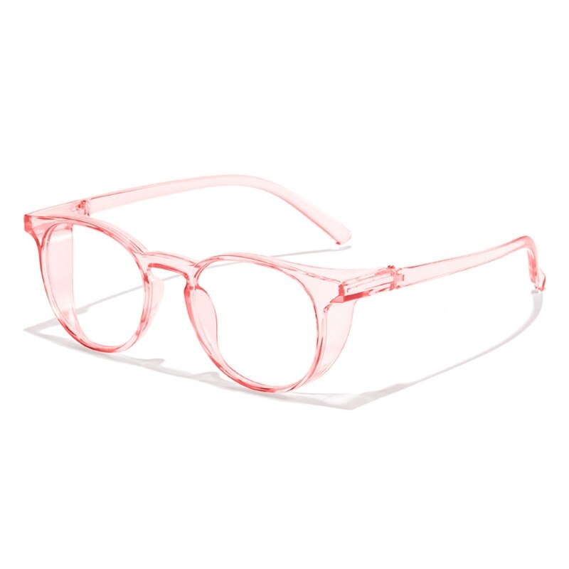Blue Light Blocking Glasses for Women Men,Safety Goggles, Rectangle Glasses Frame Clear Lens: Pink