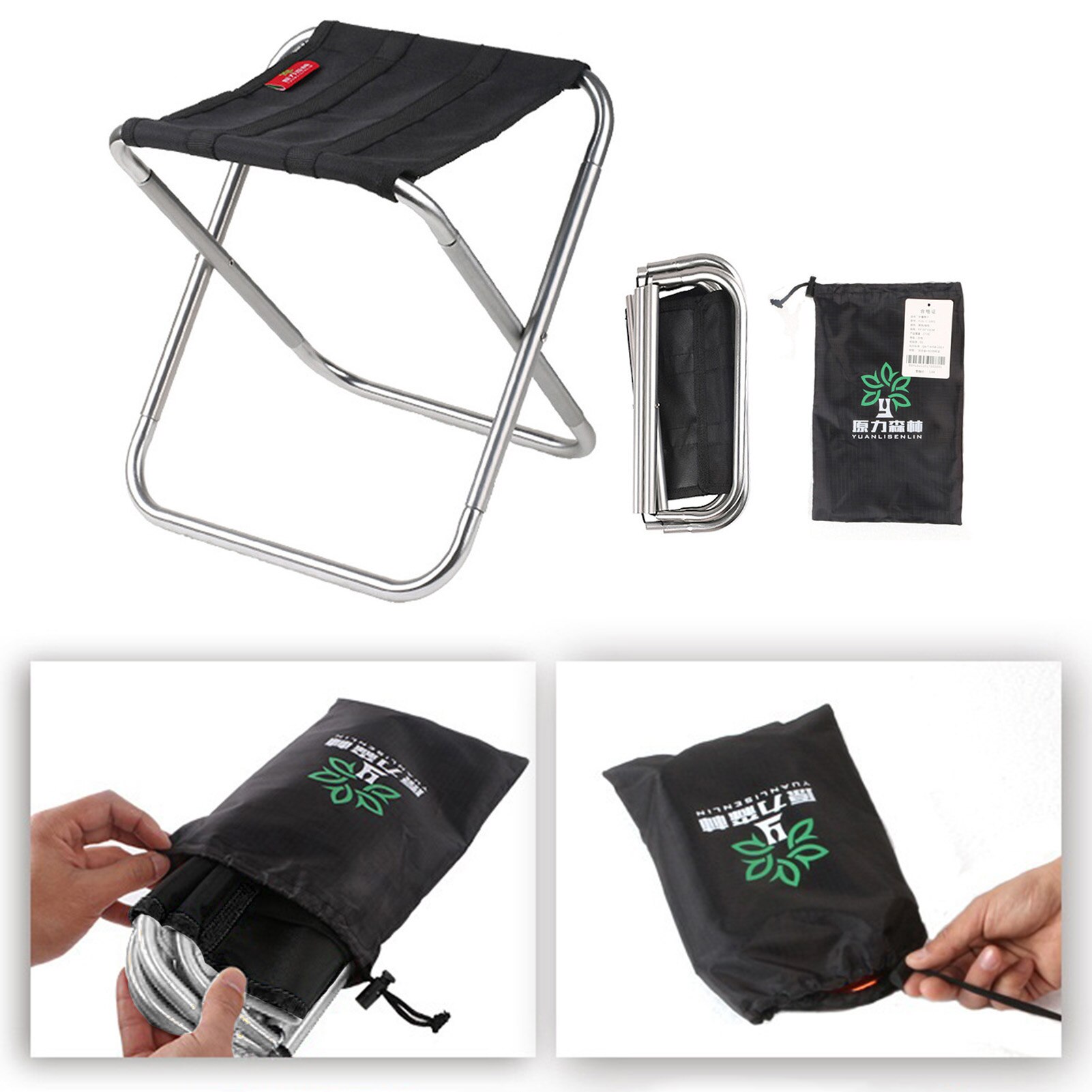 Portable High Durable Outdoor Folding Chair With Bag Outdoor Folding Aluminum Chair Stool Seat Fishing Chair Camping Chair