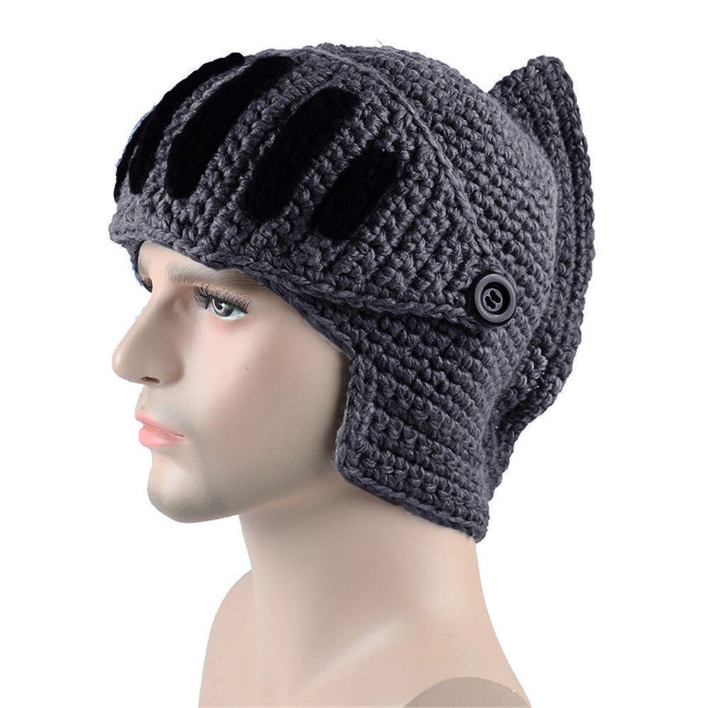 Winddicht Panelled Romeinse Ridder Handleiding Gebreide Muts Winter Masker Cap Unisex Warm Mutsen Skullies Chapeu Masculino # T2