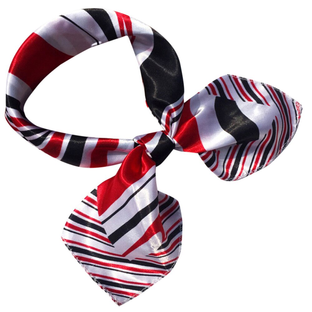 Foulard carré cheveux cravate pour les femmes de fête d'affaires petit Vintage maigre rétro tête cou soie Satin écharpe pour dames #25: F