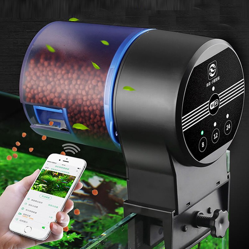 Alimentation automatique étanche à l'humidité | Distributeur automatique WIFI Programmable pour Aquarium poissons, réservoir, minuterie, alimentation électrique, distributeur d'aliments poissons