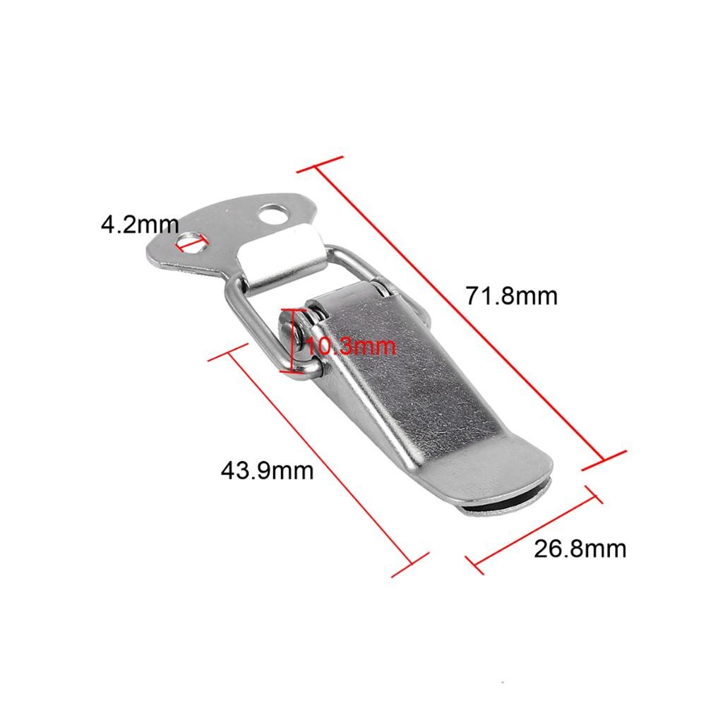 PROSTER 10Pcs Toggle Latch Catch Toggle Cabinet Box Locks Spring Hasps For Home Hardware Iron Nickel Alloy Loaded Card Buckles