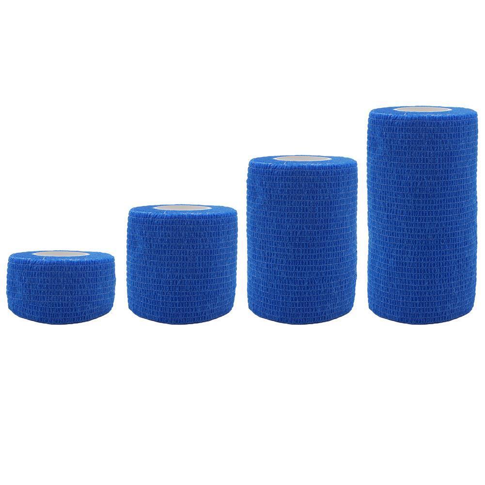 Colorful Sport Self Adhesive Elastic Bandage Wrap Tape 4 Size Finger Muscles Ankle Knee Arthrosis Bandage Wrap Protector: Blue / 75mm