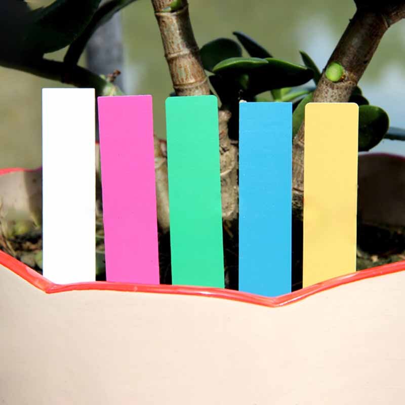 100 stk plastik havemærker ornamenter plante blomst etiket børnehave tyk tag mærker til planter havedekoration