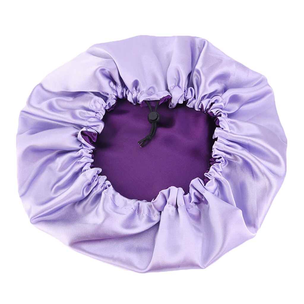 Ladies Satin Bonnet Cap Reversible Adjustable Sleep Cap Hair Cover Chemo Hat