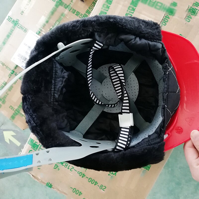 Winter Safety Helmet Removable Warm Cotton Lining Protective Helmet Safety Cap Hat, Anti-impact Outdoor Construction Work Helmet