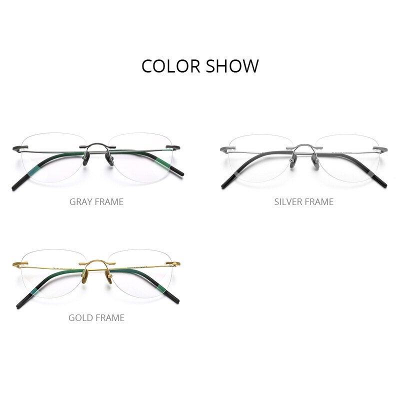 FONEX-Montura de gafas de titanio para hombre y mujer, anteojos cuadrados con prescripción sin montura, gafas ópticas para miopía sin marco,