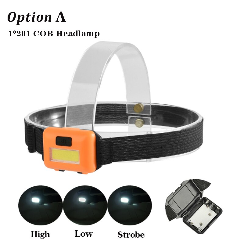 6000 Lumen Koplamp 5 * Led T6 Koplamp 4 Mode Koplamp Oplaadbare Head Lamp Zaklamp + 2*18650 Batterij + Ac/Dc Lader