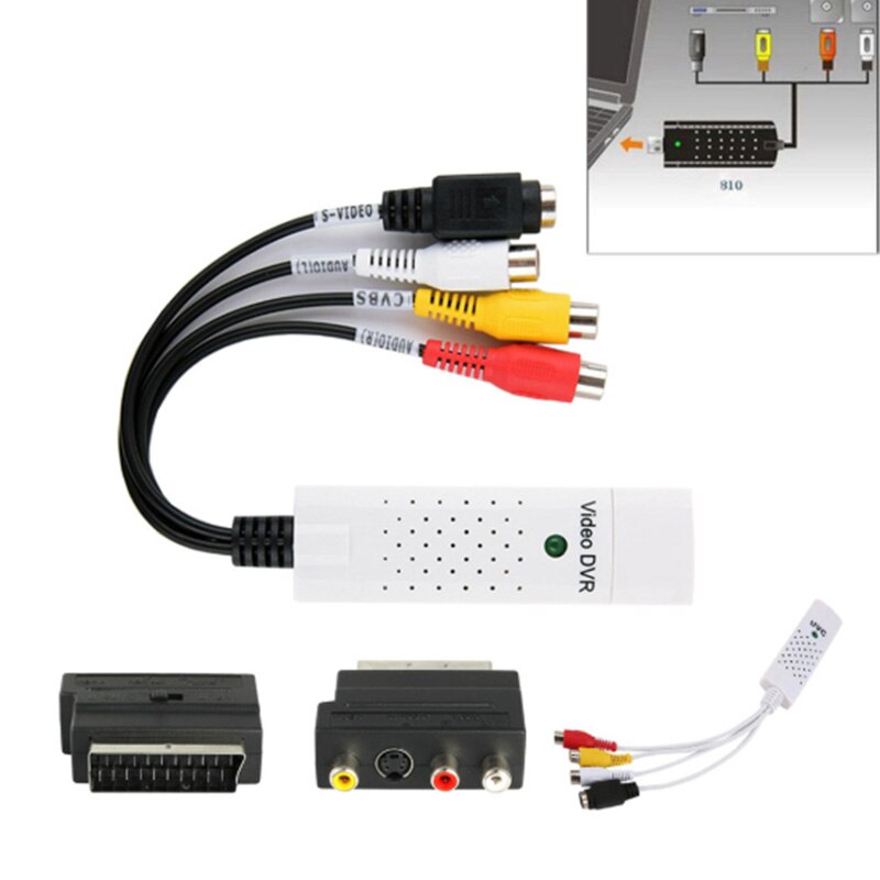 USB2.0 VHS to DVD Conversion o Video o Capture Card Adapter RCAScart RCA