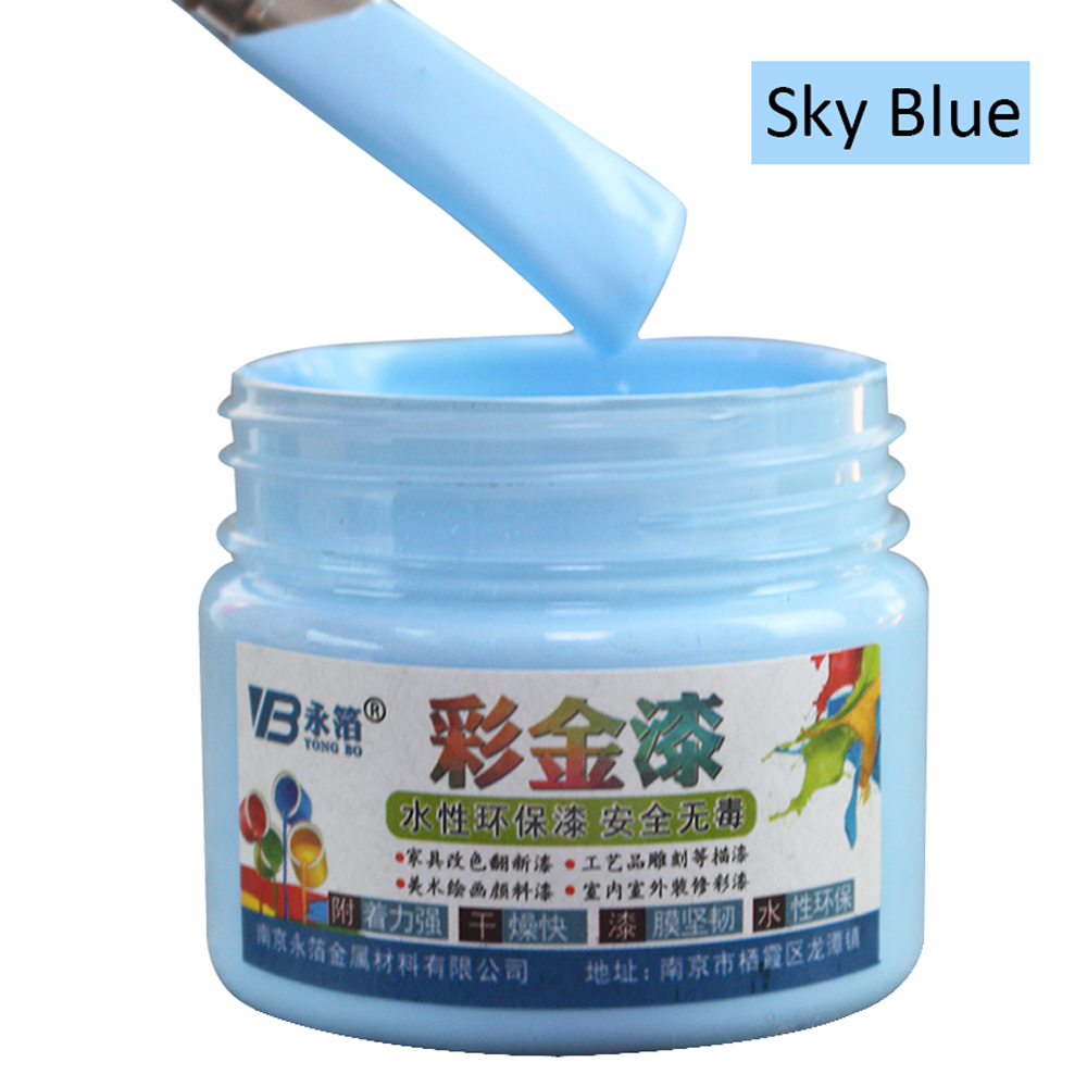 100g Water-based Paint Varnish Silver Spray Paint for Furniture,Handcrafts,Wall Painting Spraying ,Metal, Fence: Sky Blue