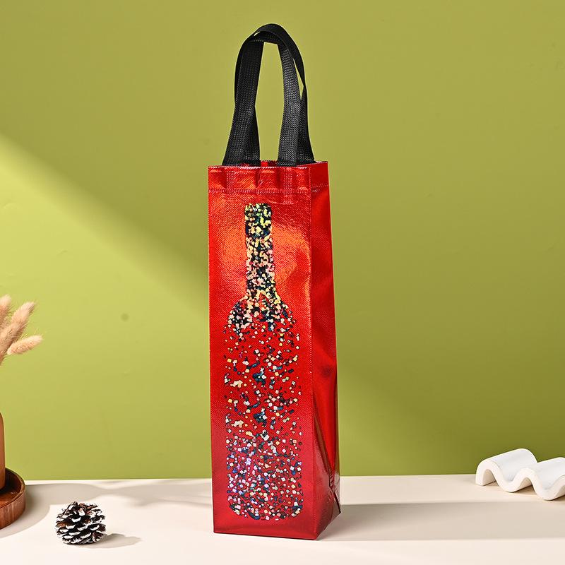 Wijnzak Fles Geïsoleerde Tote Fles Wijndraagtas Gewatteerde wijnkoeler Cadeau voor wijnliefhebbers of bruiloft: Roze