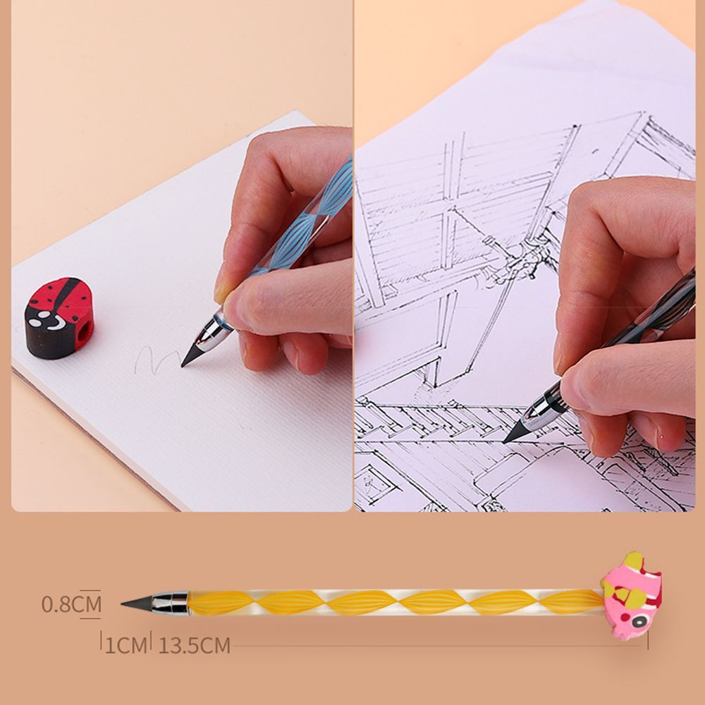 1PC Everlasting Pencil Portable Everlasting Pen Reusable Erasable Replaceable Head Unlimited Writing Eternal Pencil Durable