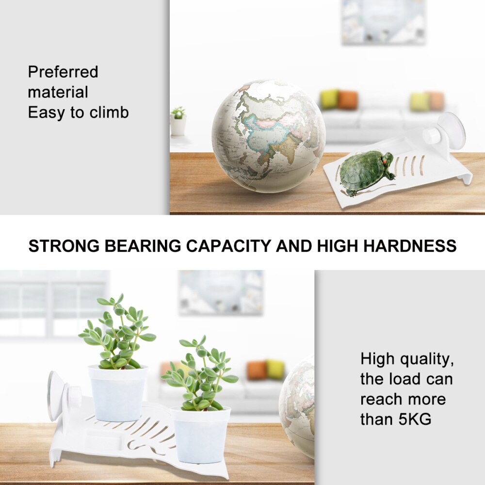 1pc kunststof klimplatforms, grappige klimhelling, zonneplatform, aquariumladder, standaard voor schildpadden en reptielen (maat m)