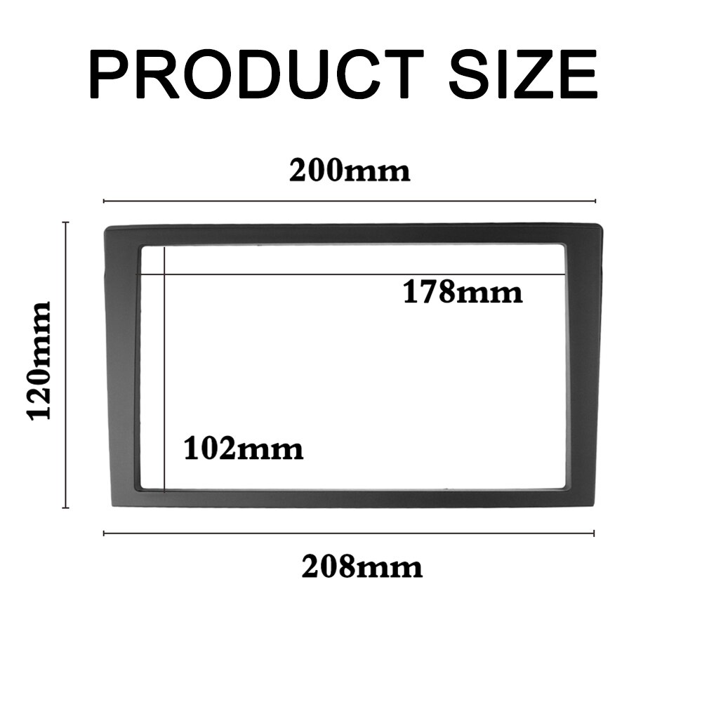 Fascia de 2 Din doble para MAZDA MPV, kit de montaje de tablero de Radio Panel para estéreo y DVD de Premacy, molduras de instalación de reajuste de placa CD, bisel de Marcos