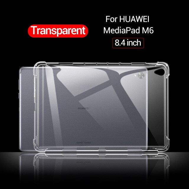 Shockproof Silicone Case for Huawei MediaPad MatePad T3 T5 T8S M3 M5 M6 Lite 8.0 8.4 10.1.8 Transparent Rubber Flexible Bumper: Huawei-M6 8.4