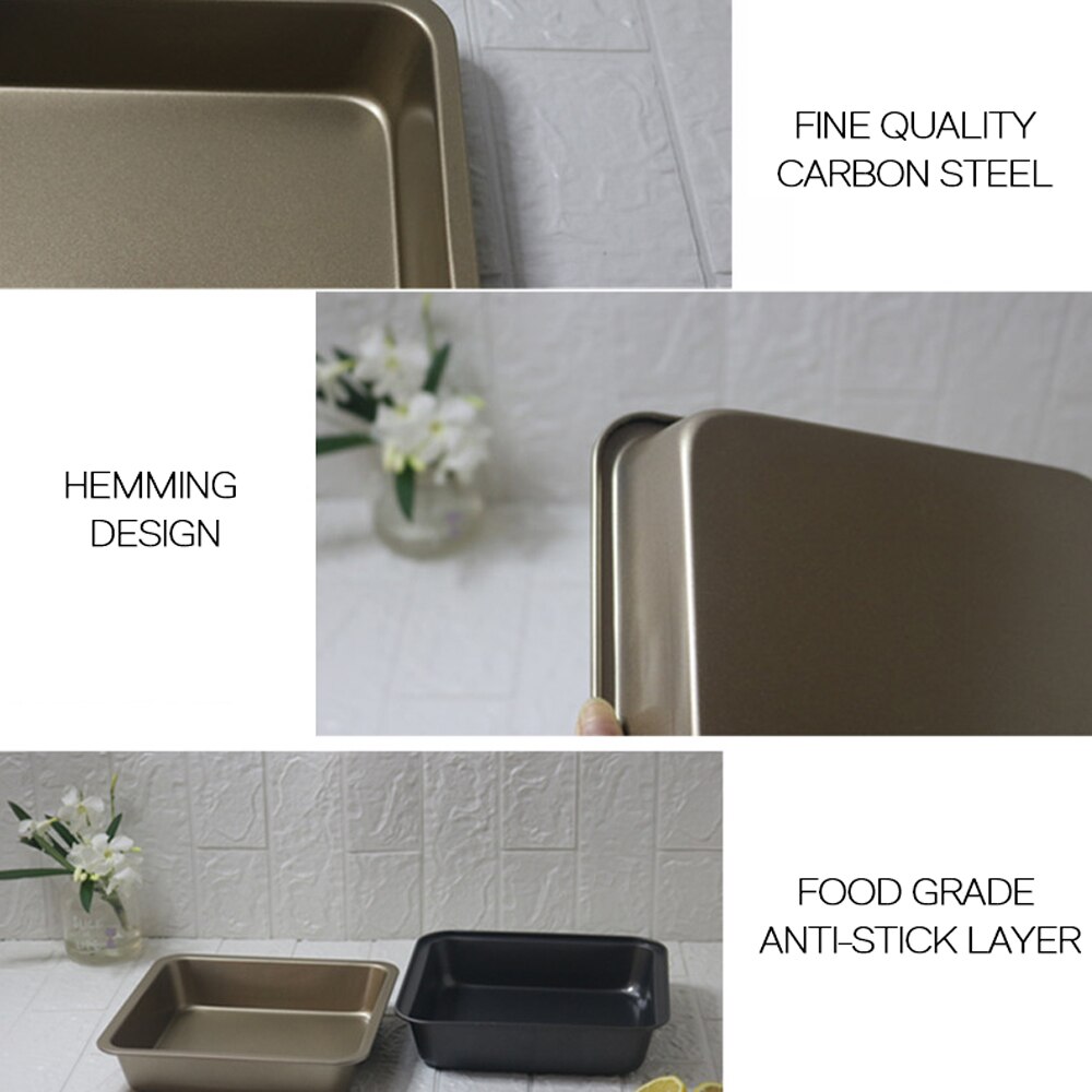 8 Inch Non-stick Baking Tray Square Deep Baking Tray Pizza Special Cake Mold Baking Tools for Kitchen Oven