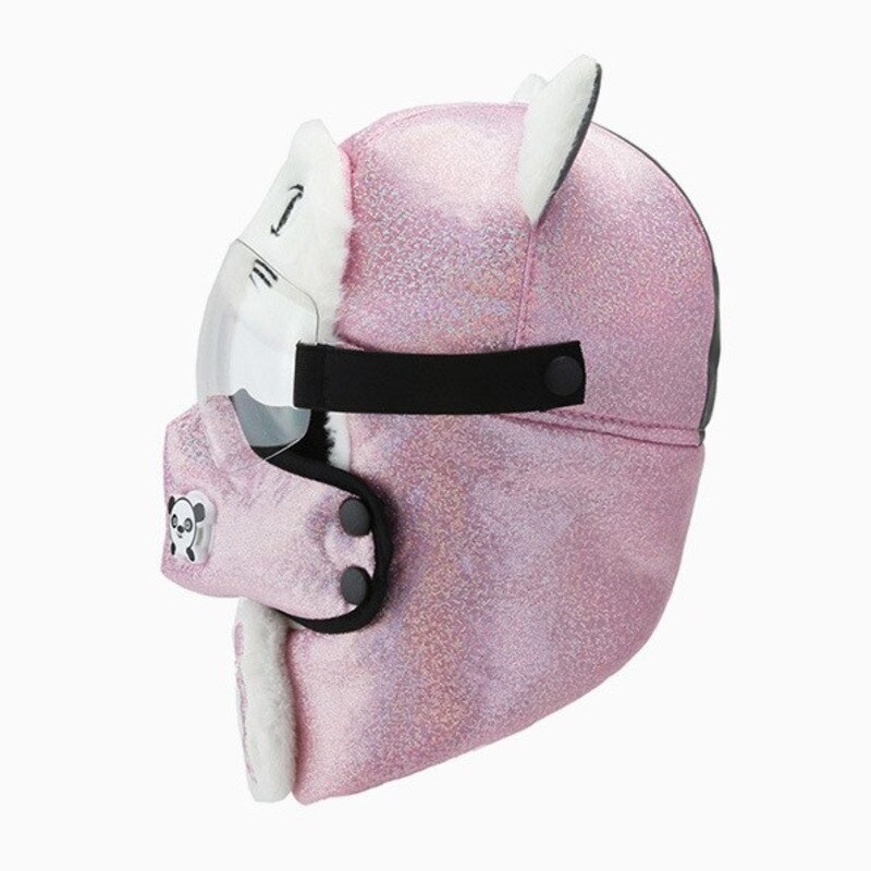 Earflap Pilot Hats and Goggles Trapper Bomber Hat Facemask Cap Bomber Hat with Full Face Ear Flap Children