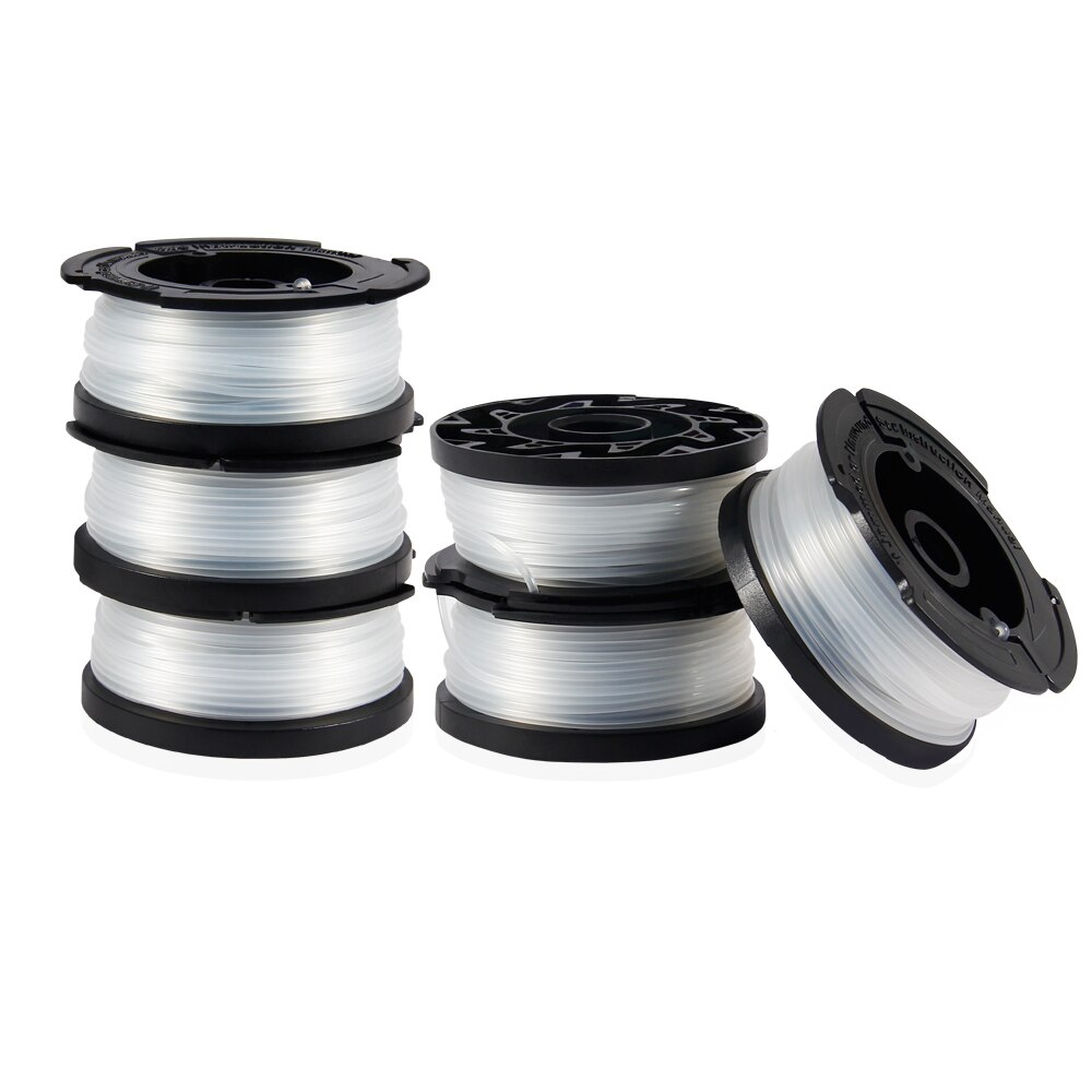 6 Pack Line String BLACK+DECKER Trimmer Replacement Spool 30ft 0.065