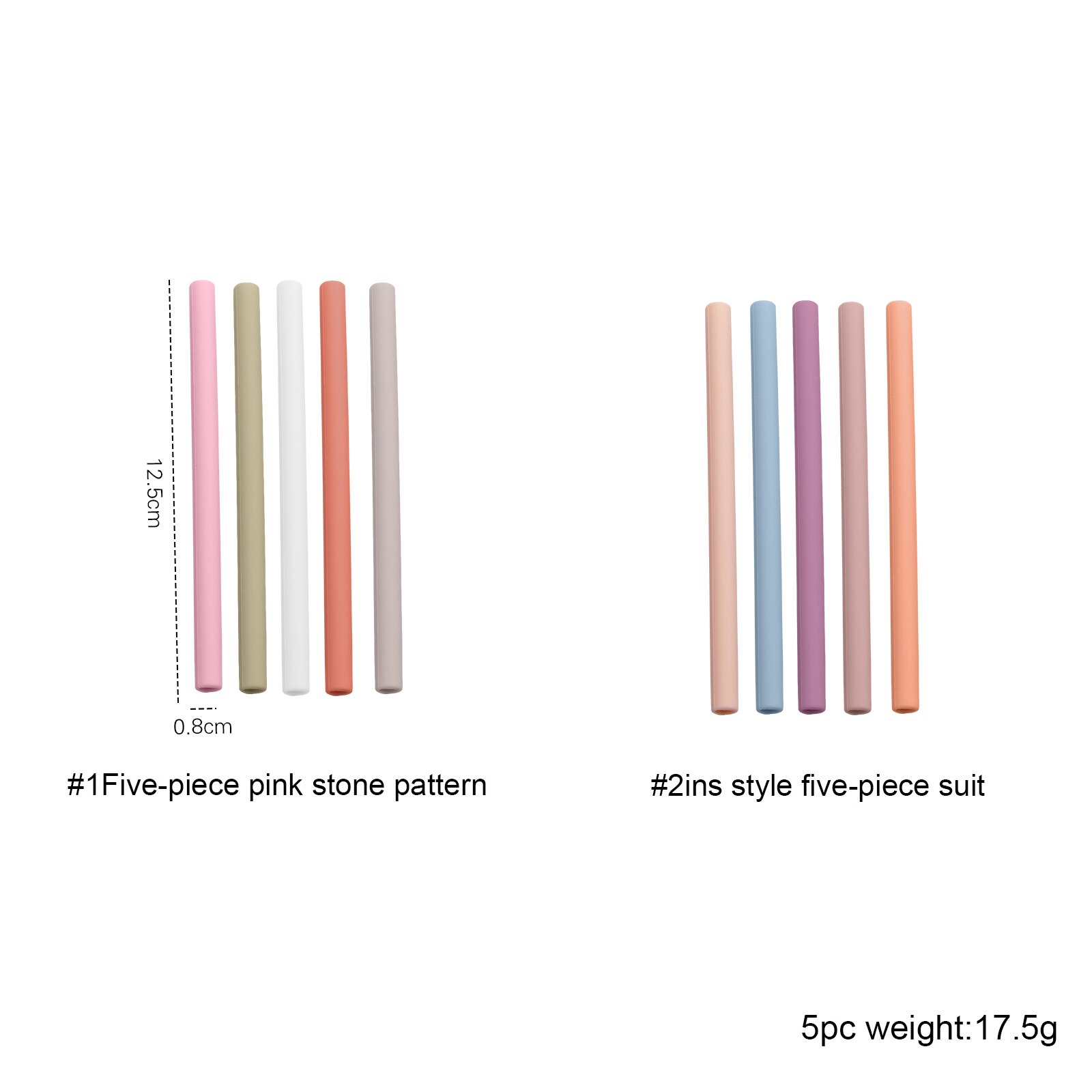 10 Colors Silicone Reusable Straws Solid Color Flexible Folding Straight Straws Children Practice Drinking Tool Foood Grade