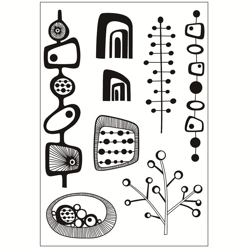 11x16weird Transparent Silicone Rubber Stamp Sheet Cling Scrapbooking DIY Cute Pattern Photo Album PaperCard Decor figure Stamp: Burgundy