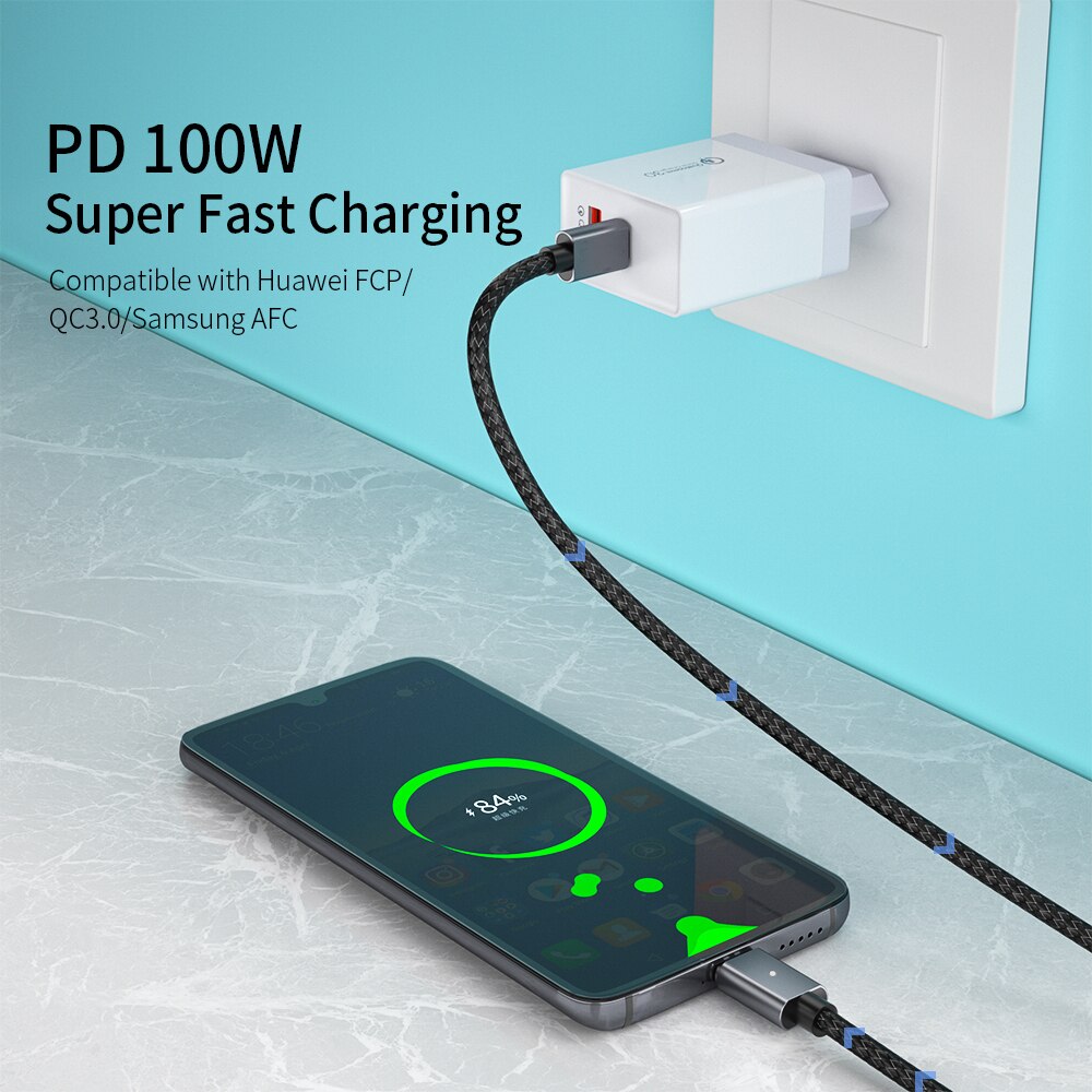 Pd 100w usbc para tipo c cabo rápido carregador 4.0 tipo c cabo para xiaomi mackbook pro samsung s20 huawei p30 cabo de dados ultra cabo